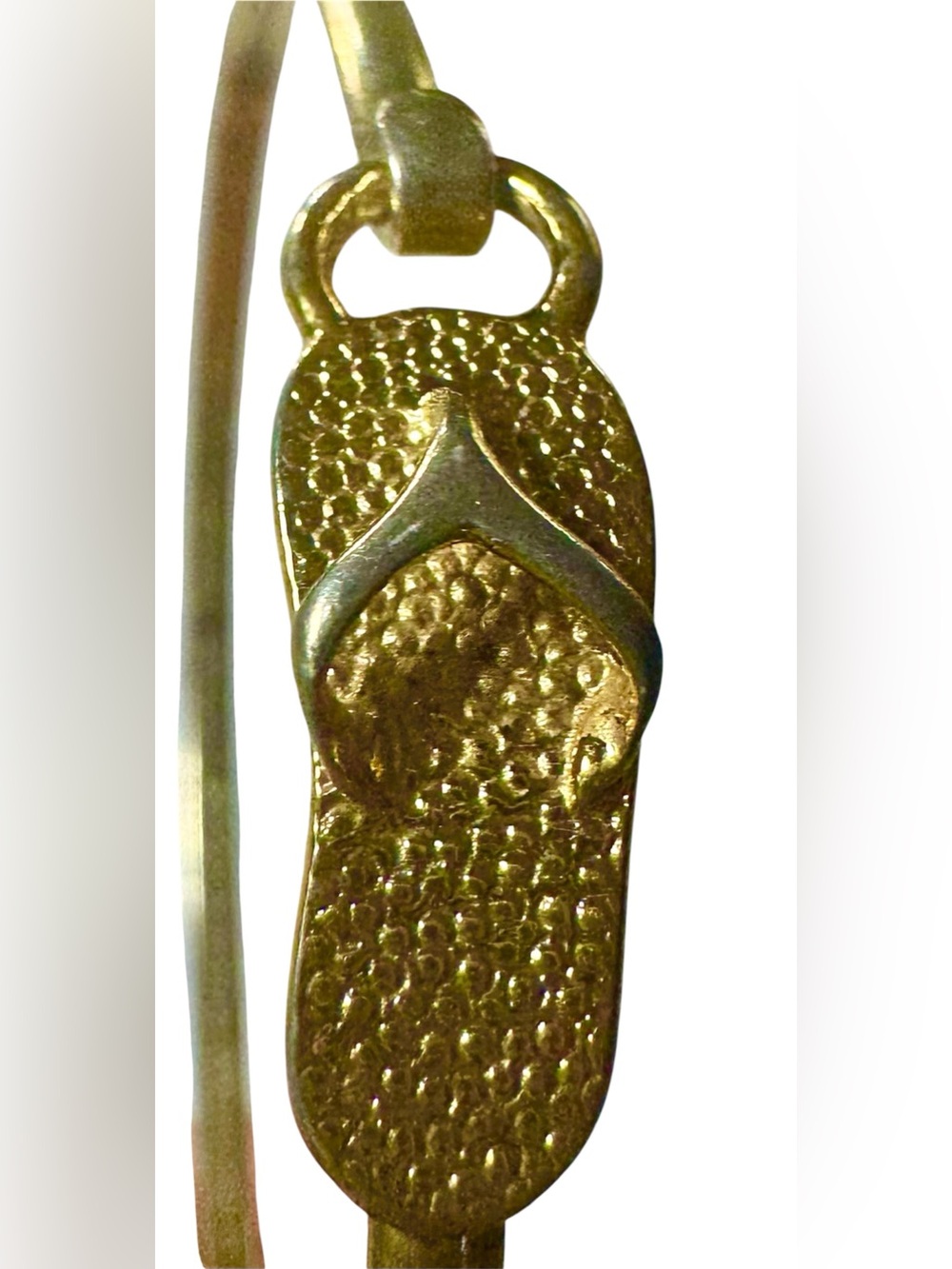 STERLING SILVER HOGAN & BOLAS TWO TONE FLIP FLOP BANGLE BRACELET 925